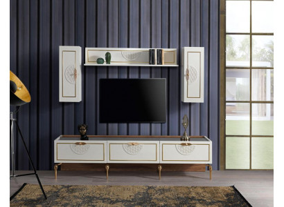 Jídelní set stůl 4x židle komoda zrcadlo nábytek 7 kusů nový Moderní