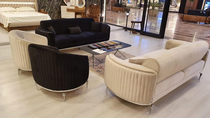 Designerová pohovka Garnitur Pohovka Couch Polstrová sada 3 1 Sitz Garnituren Couchen