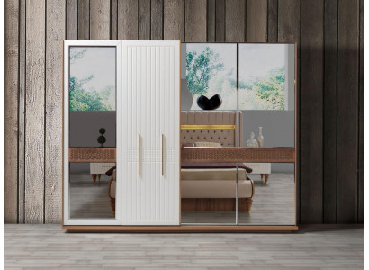 Ložnice Luxus šatní skříň Dřevo s designem skla Moderní nová