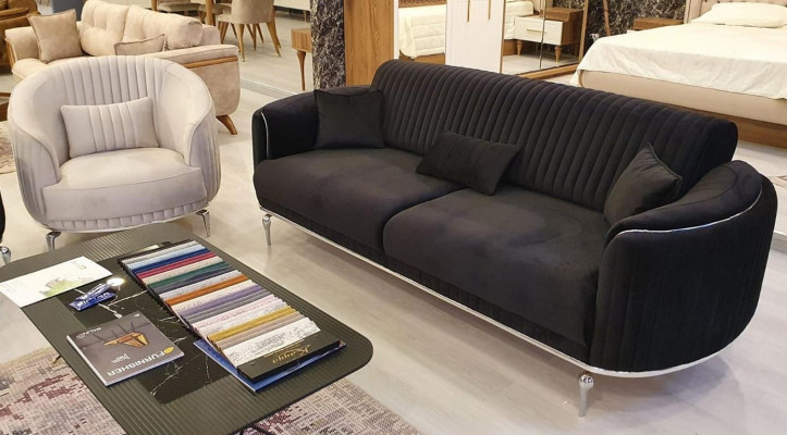 Obývací pokoj sedací souprava 3 1místná sada designových pohovek moderní nová