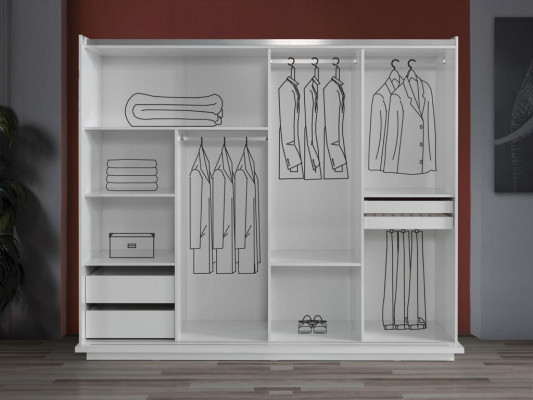 Ložnice dřevěná šatní skříň Luxus Design Skříně Moderní Šedá Nová