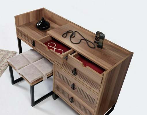 Ložnice zrcadlová komoda dřevo Moderní design Luxus hnědá nová
