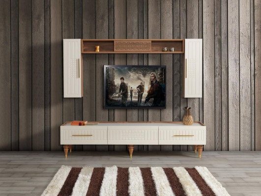 Obývací stěna Obývací pokoj Moderní styl luxusní nábytek Obývací stěny Regál 3 kusy