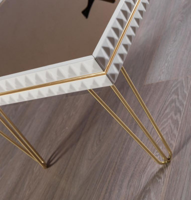 Obývací pokoj stůl stůl Design nábytek luxus 111x64 pohovka bílá