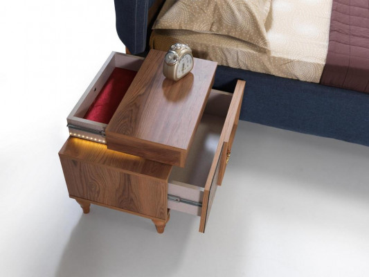 Ložnice noční stolek konferenční stůl design Moderní nový hnědý dřevo