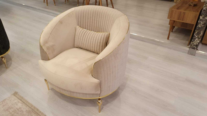 Wohnzimmer Sessel Polster Textil 1Sitzer Polster Sitz Einsitzer Luxus