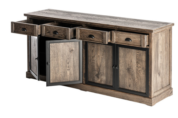 Designérská komoda Anrichte Side Low Board Skříň Regál dřevo Luxus obývací pokoj