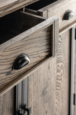 Designérská komoda Anrichte Side Low Board Skříň Regál dřevo Luxus obývací pokoj
