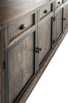 Designérská komoda Anrichte Side Low Board Skříň Regál dřevo Luxus obývací pokoj