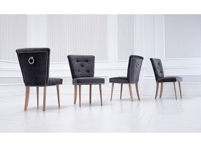 Chesterfield židle Set skupina 6x křesla čalounění skupina sedadel