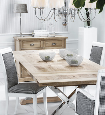 Designový jídelní stůl klasický dřevěný rozkládací obývací pokoj luxusní.