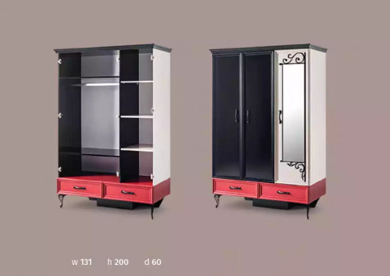 Klasická skříň s šatníkem Loft Design Bedroom Furniture 131x60x200