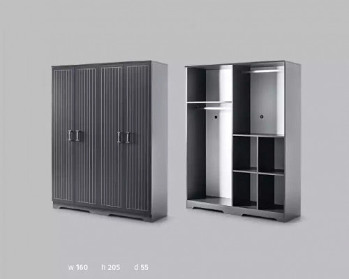 Šatní skříň Černá skříň Skříně Ložnice Nábytek design