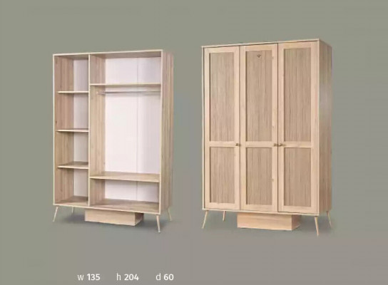Šatní skříň Skříň Dřevěné skříně Ložnice nábytek Design Dřevo Šatní skříně