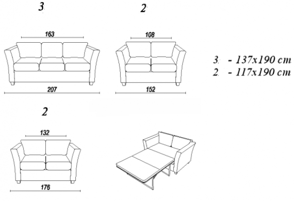 Sofa souprava 3+2 místené potahované pohovky souprava designový nábytek