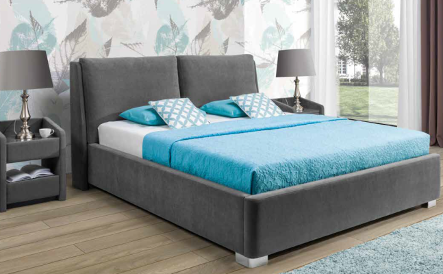 Design Bett Schlafzimmer Betten Textil Leder Hotel Luxus Polster Ehe Doppel