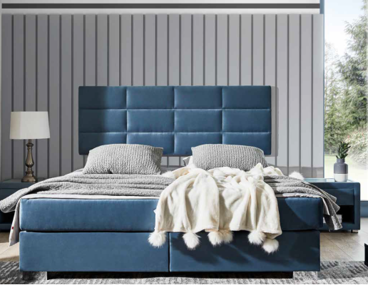 Ložnice ložní rámy hotel Chesterfield luxusní postele s boxspringovými matracemi.