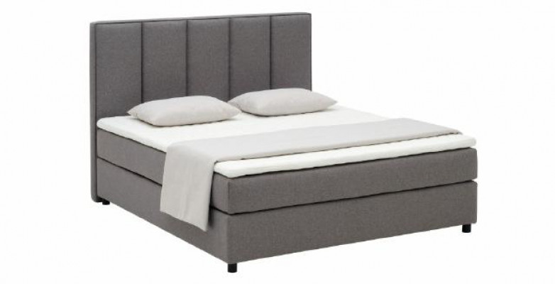 Continental Boxspring Postel Bet Polštář Vysoký Dvojitý Kůže Textilní Postel