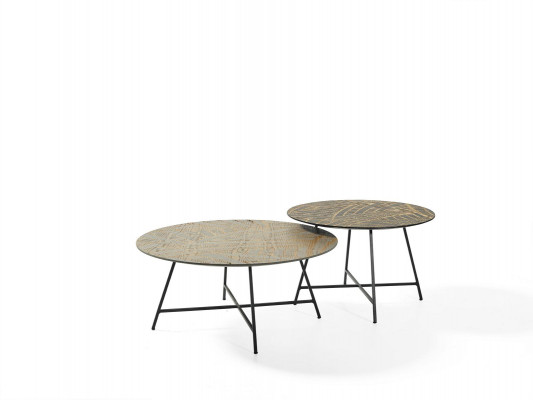 Sada 3x stolky Design stolky kavárny, kulaté obývací stoly
