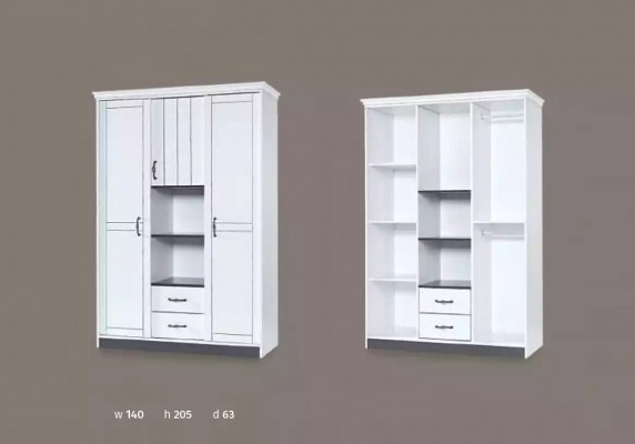 Statek šatní skříň ložnice nábytek dřevo bílá skříň elegantní skříně