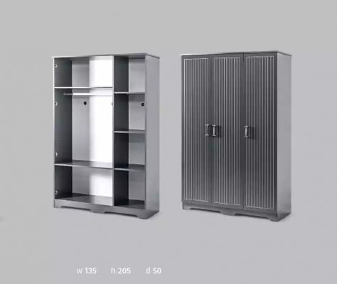 Šatník Skříň Nábytek Ložnice Skříně Dřevo Černý Loft