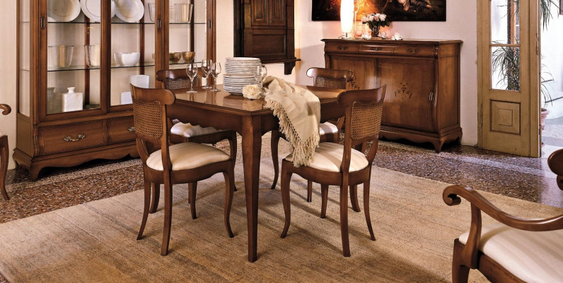 Návrhářské židle Lehn 4x dřevěné barokní židle Set Klasická sada čalounického nábytku