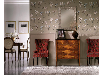 Nastavení komoda zrcadlo Komody Dřevo Art déco Luxus Design obývací pokoj sestava 4 kusy