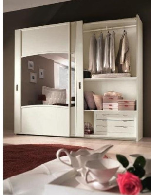 Luxusní šatní skříň s posuvnými dveřmi Skříň na ložnici Skříně Dřevěný design