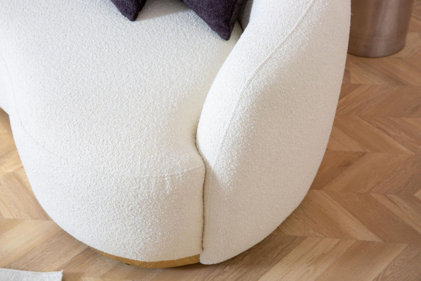 Designer kulatá pohovka Bílá rohová sedací souprava Moderní nábytek v obývacím pokoji Luxusní