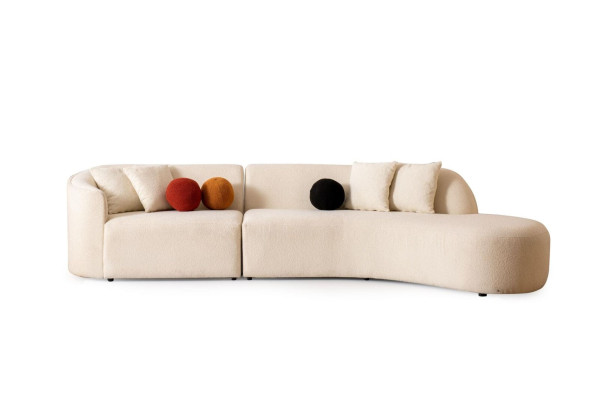 Designer Bílá Pohovka Rozkládací Rozhovor Rozkládací Moderní nábytek Obývací pokoj Sedací souprava