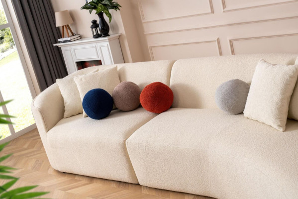 Designer Bílá Pohovka Rozkládací Rozhovor Rozkládací Moderní nábytek Obývací pokoj Sedací souprava