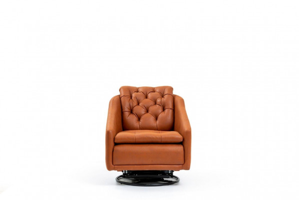 Moderní křeslo obývacího pokoje oranžový styl nábytek designérský loungový klub 75x90