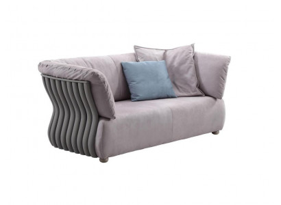 Sofa 2-sedadlová designerová pohovka, gauč, čalouněná pohovka, gauče, textilní tkaniny, nová.