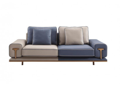 Luxus obývací pokoj Pohovka 3místná Potahová pohovka Textilní sedadlo Design Pohovka Moderní