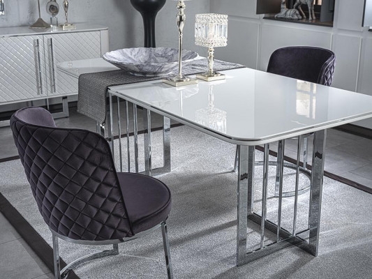 Moderní design nábytek jídelní stůl luxus 4x židle nové zařízení
