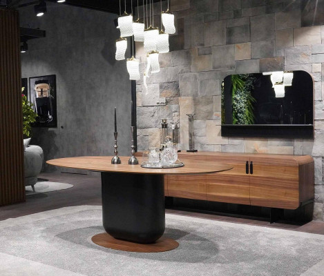 Jídelní stůl Design Stůl Moderní nábytek Jídelna Dřevo Design Luxus Zařízení Nový