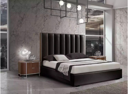 Kompletní moderní ložnice Set Designérská postel + 2x noční stolky 3 kusy