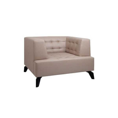 Luxus Beige kůže Křeslo Polštář Lounge Únosedící Relaxační Klubový Křeslo Styl
