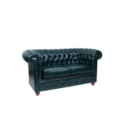 Temně modrý Chesterfield dvousedadlo Moderní pohovka dvoumístná pohovka