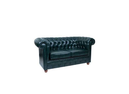 Temně modrý Chesterfield dvousedadlo Moderní pohovka dvoumístná pohovka