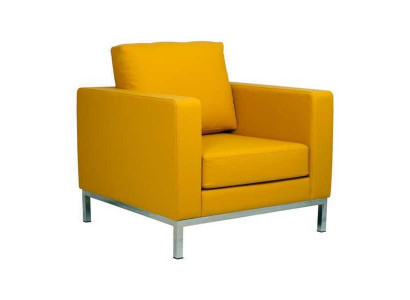 Žlutý křeslo Moderní kancelářská relaxační židle z umělé kůže Jeden člověk
