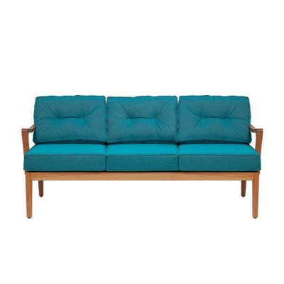 Třímiestná turkoisová lavice jídelní lavice Samostatné lavice Ottomane