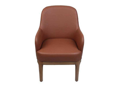 Hnědé křeslo do obývacího pokoje, designérský jednosed, luxusní křeslo.