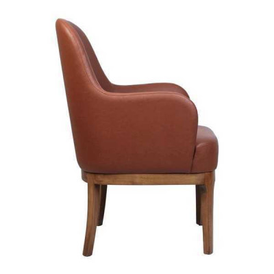 Hnědé křeslo do obývacího pokoje, designérský jednosed, luxusní křeslo.