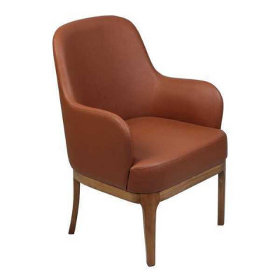 Hnědé křeslo do obývacího pokoje, designérský jednosed, luxusní křeslo.