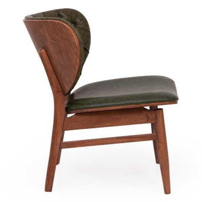 Moderní Chesterfield zelené křeslo s jedním sedadlem a opěrkou