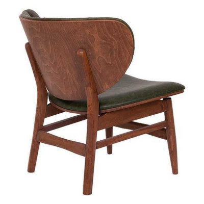 Moderní Chesterfield zelené křeslo s jedním sedadlem a opěrkou