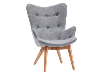 Designer šedá jídelní židle z dreva jednomístné obývací pokoj - luxusní židle