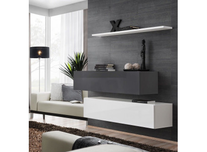 2x skříně nábytek do obývacího pokoje Luxus Design Police ze dřeva Obývací pokoj