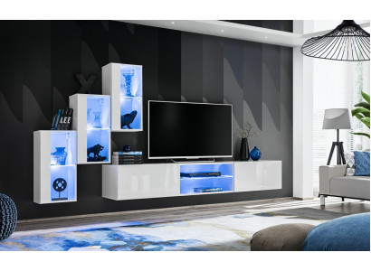 Wohnwand Luxus New Living Room Set 210 cm Furnishing Wall Shelves Modern